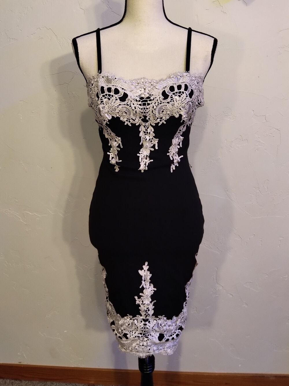 Haute Monde Black Bodycon Dress